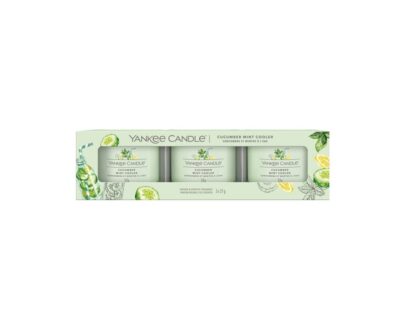 Yankee Candle Súprava votívnych sviečok v skle Cucumber Mint Cooler 3 x 37 g