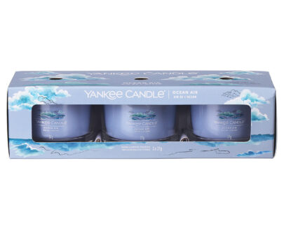 Yankee Candle Sada votívnych sviečok v skle Ocean Air 3 x 37 g