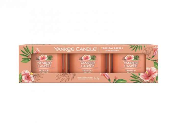 Yankee Candle Sada votívnych sviečok v skle Tropica l Breeze 3 x 37 g Yankee Candle Sada votívnych sviečok v skle Tropica l Breeze 3 x 37 g
