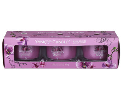 Yankee Candle Sada votívnych sviečok v skle Wild Orchid 3 x 37 g