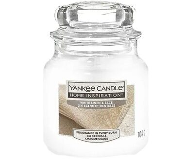Yankee Candle Vonná sviečka Home Inspiration malá White Linen & Lace 104 g