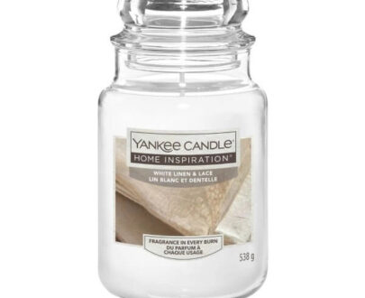 Yankee Candle Vonná sviečka Home Inspiration veľká White Linen & Lace 538 g