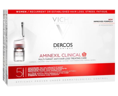 VICHY Dercos Aminexil klinická 5 multiúčelová kúra proti vypadávaniu vlasov pre ženy 21 x 6 ml