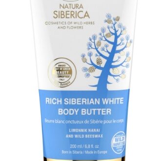 NATURA SIBERICA Bohaté sibírske biele telové maslo proti celulitíde 200 ml