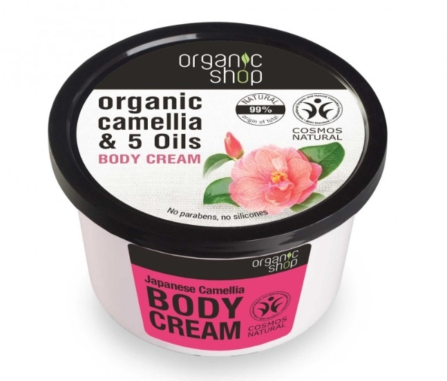 NATURA SIBERICA Organic Shop - Japonská kamélia - Telový krém 250 ml NATURA SIBERICA Organic Shop - Japonská kamélia - Telový krém 250 ml