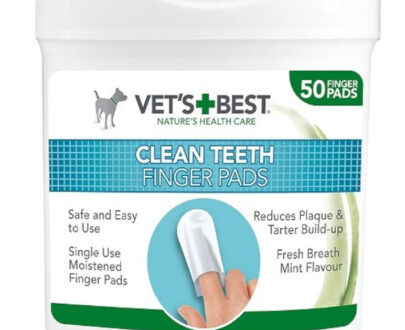 VET´S BEST Clean Teath Finger Pads Čistiaca utierka - náprstok na zuby pre psy 50 ks