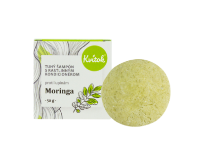 KVITOK Tuhý šampón s kondicionérom proti lupinam Moringa 50 g