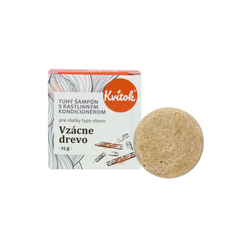 KVITOK Tuhý šampón s kondicionérom Vzácne drevo 25 g KVITOK Tuhý šampón s kondicionérom Vzácne drevo 25 g