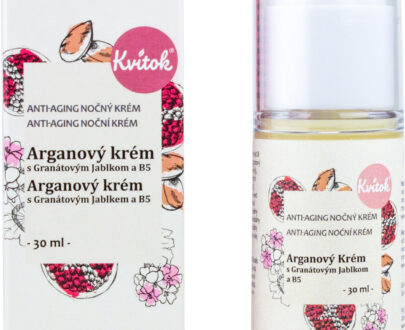 KVITOK Nočný arganový krém pre zrelú pleť 30+. 30 ml