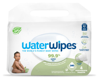 WATERWIPES Obrúsky vlhčené bez obsahu plastov Soapberry 4 x 60 ks