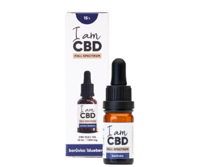I AM CBD Full spectrum CBD olej 15% čučoriedka 10 ml