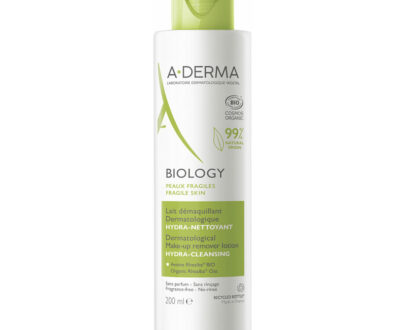 A-DERMA Biology Dermatologické odličovacie mlieko hydratačno-čistiace 200 ml