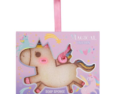 ACCENTRA Huba napustená mydlom na stuhe Magical Unicorn 100 g