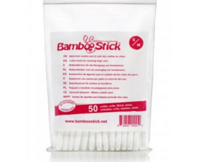 BAMBOOSTICK Vatové tyčinky na čistenie uší psov S/M 50 ks
