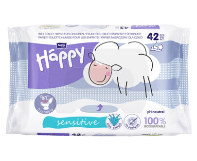 BELLA HAPPY Detské vlhčené obrúsky a toaletný papier sensitive 42 ks