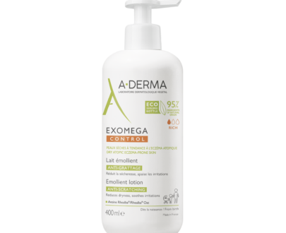 A-DERMA Exomega Control Emolienčné mlieko pre suchú kožu so sklonom k atopii - Ekonomické balenie 400 ml