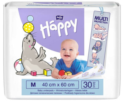 BELLA HAPPY Baby detské hygienické podložky 40 x 60 cm 30 kusov