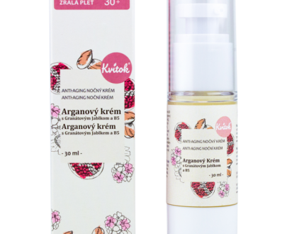 KVITOK Arganový nočný krém s granátovým jablkom a B5 pre zrelú pleť (30+) 30 ml