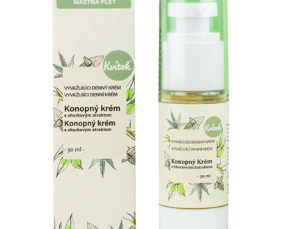 KVITOK Denný konopný krém s uhorkovým extraktom 30 ml