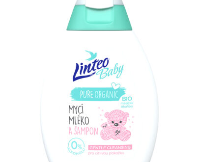 LINTEO Baby Umývacie mlieko a šampón s Bio nechtíkom lekárskym 250 ml