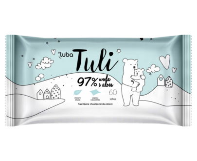 LUBA Tuli detské vlhčené obrúsky s 97% vody a aloe vera 60 ks
