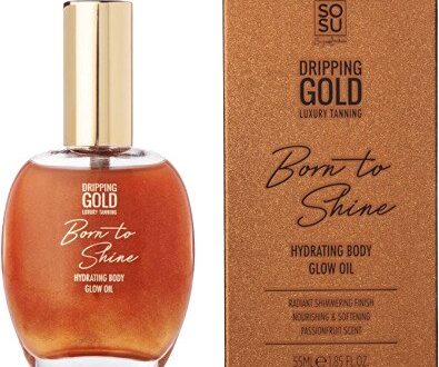 DRIPPING GOLD Born to Shine Hydratačný olej na telo s trblietkami