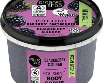 ORGANIC SHOP Vyhladzujúci telový peeling Ostružina a cukor 250 ml