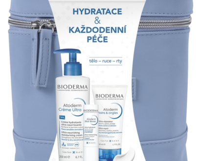 BIODERMA Atoderm set Vianoce 2023 - hydratačný krém + tyčinka na pery + krém na ruky