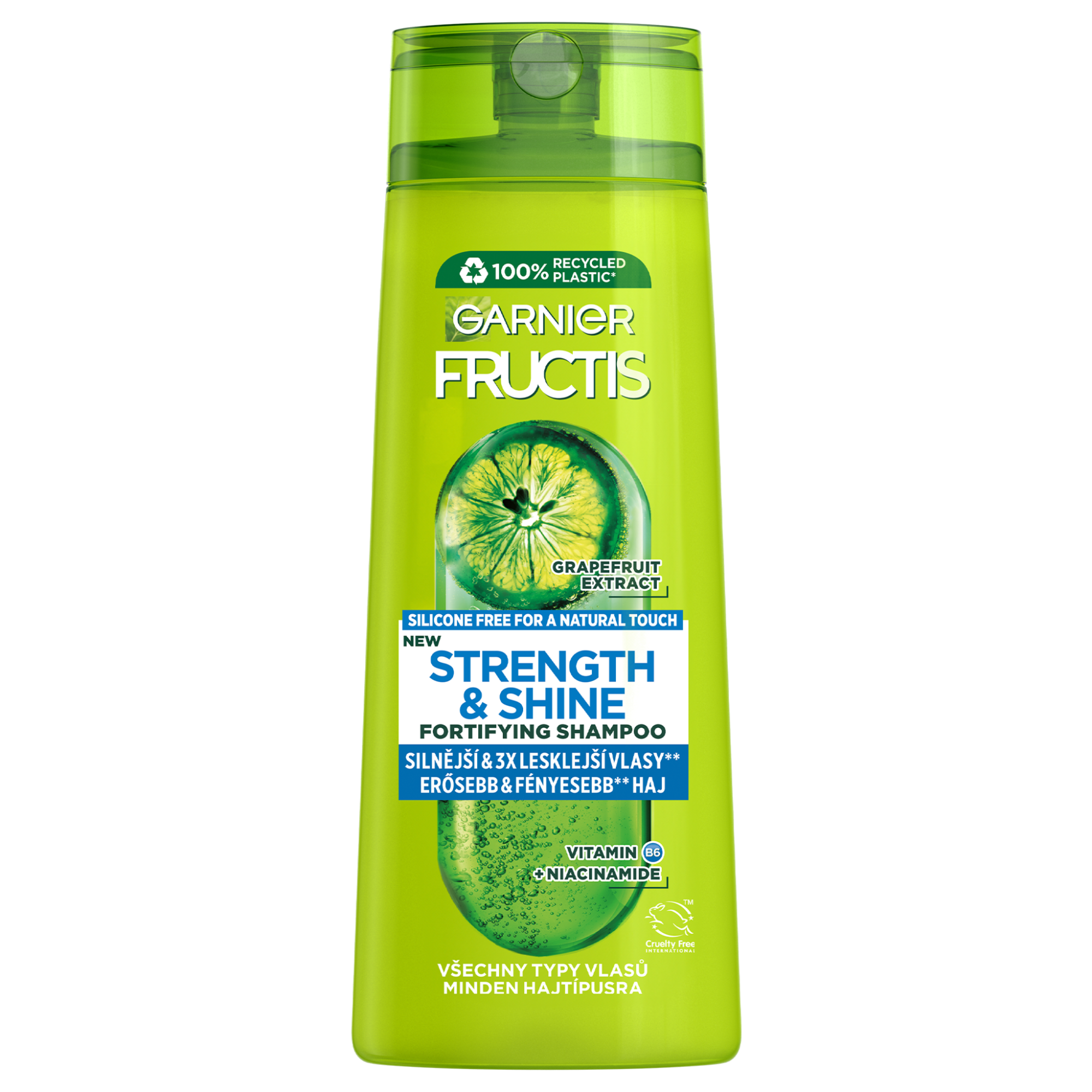 GARNIER Fructis Strength & Shine Posilňujúci šampón pre všetky typy vlasov bez lesku a sily GARNIER Fructis Strength & Shine Posilňujúci šampón pre všetky typy vlasov bez lesku a sily