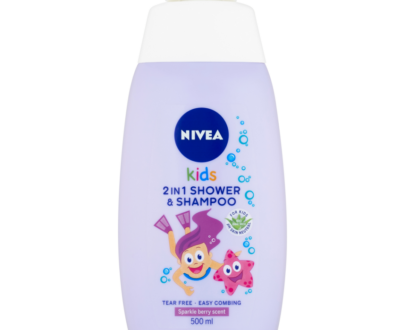 NIVEA Kids Detský sprchový gél a šampón 2v1 s vôňou lesného ovocia 500 ml