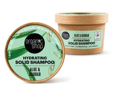 ORGANIC SHOP Hydratačný tuhý šampón Aloe a baobab 60 g
