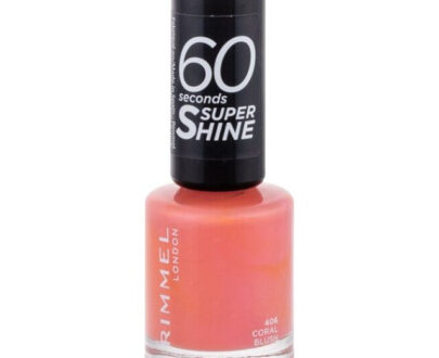 RIMMEL LONDON 60 Seconds lak na nehty Super Shine 406 Coral Blush 8 ml