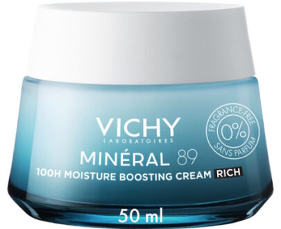 VICHY Mineral89 100H Krém na podporu hydratácie RICH bez parfumu 50 ml
